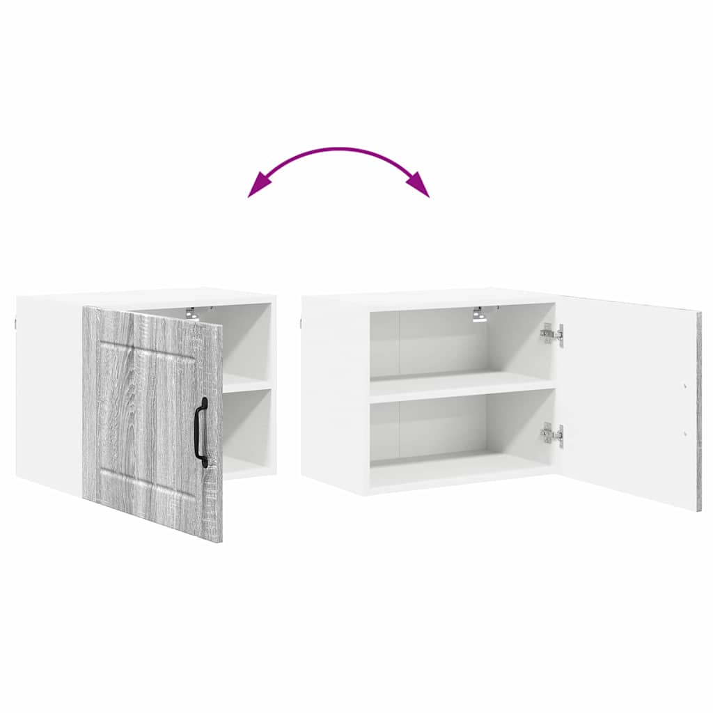 vidaXL Ντουλάπα Κουζίνας με ράφι Γκρίζο Σονομα 50 x 31 x 40 εκ.