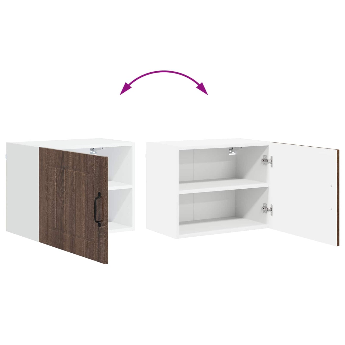 vidaXL Ντουλάπα Τοίχου Lucca Καφέ Ξύλο Δρυός 50 x 31 x 40 εκ.