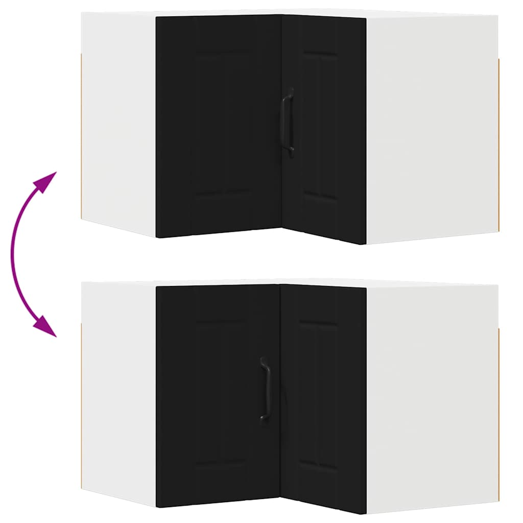 vidaXL Ντουλάπα Κουζίνας Μαύρο 57 x 57 x 40 εκ. Επεξεργασμένο ξύλο