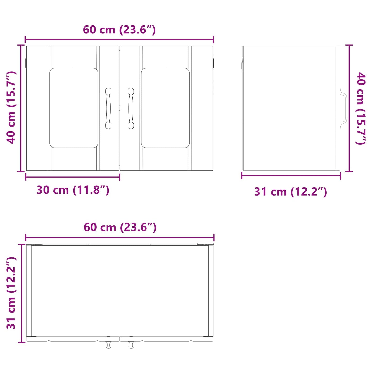 vidaXL Ραφιέρα τοίχου LUCCA Artisan Δρυς 60 x 31 x 40 εκ