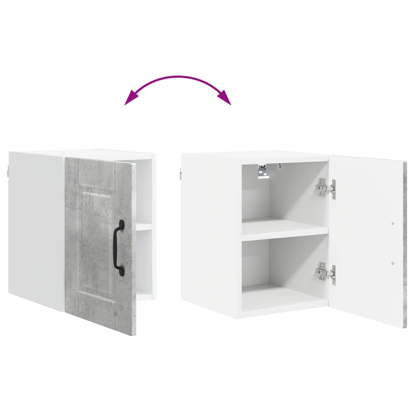 vidaXL Ντουλάπα Κουζίνας με ράφι Σκυρόδεμα Γκρι 30 x 31 x 40 εκ.