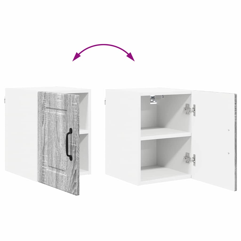 vidaXL Ντουλάπα Κουζίνας με ράφι Γκρίζο Σονομα 30 x 31 x 40 εκ.