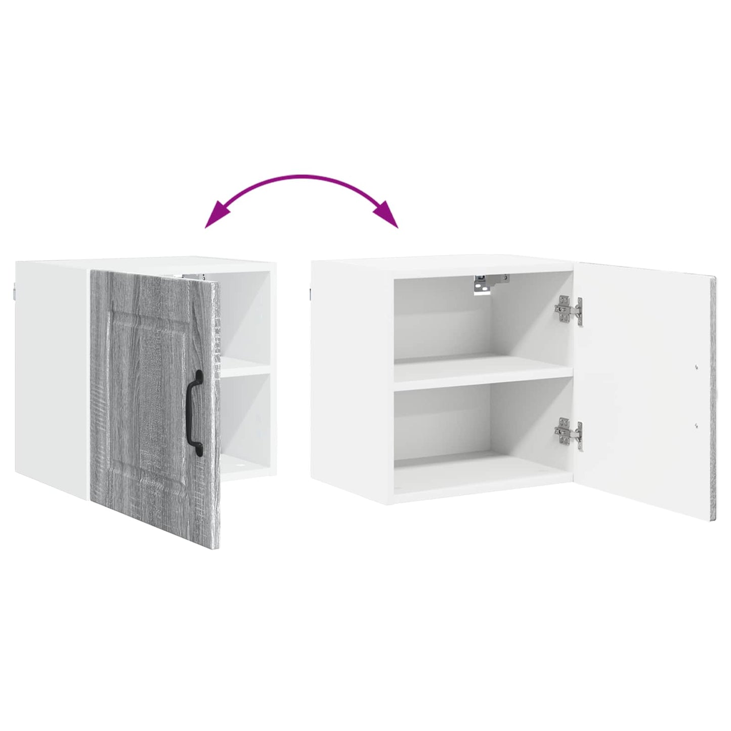 vidaXL Ντουλάπα Κουζίνας με ράφι Γκρίζο Σονομα 40 x 31 x 40 εκ.