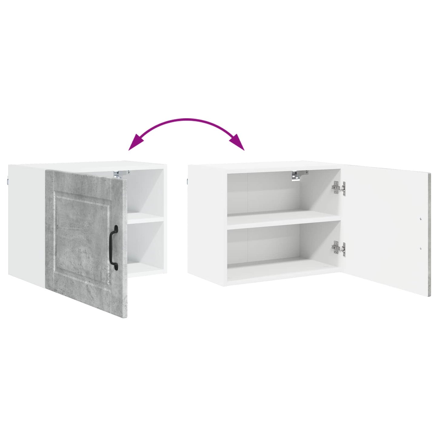vidaXL Ντουλάπα Τοίχου PORTO Σκυρόδεμα Γκρι 50 x 31 x 40 εκ.