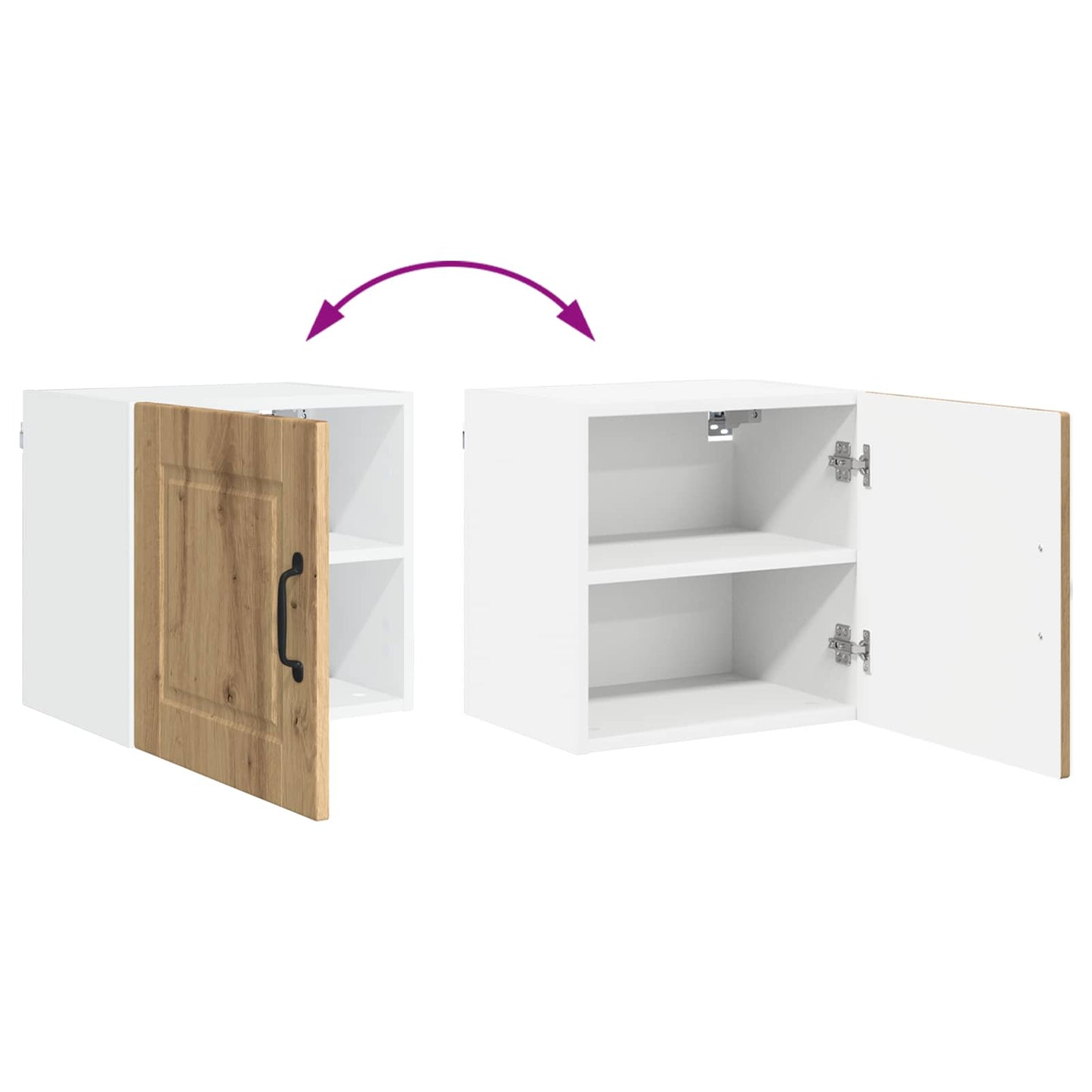 vidaXL Ντουλάπα Τοίχου PORTO 2 pcs Artisan Oak Επεξεργασμένο ξύλο