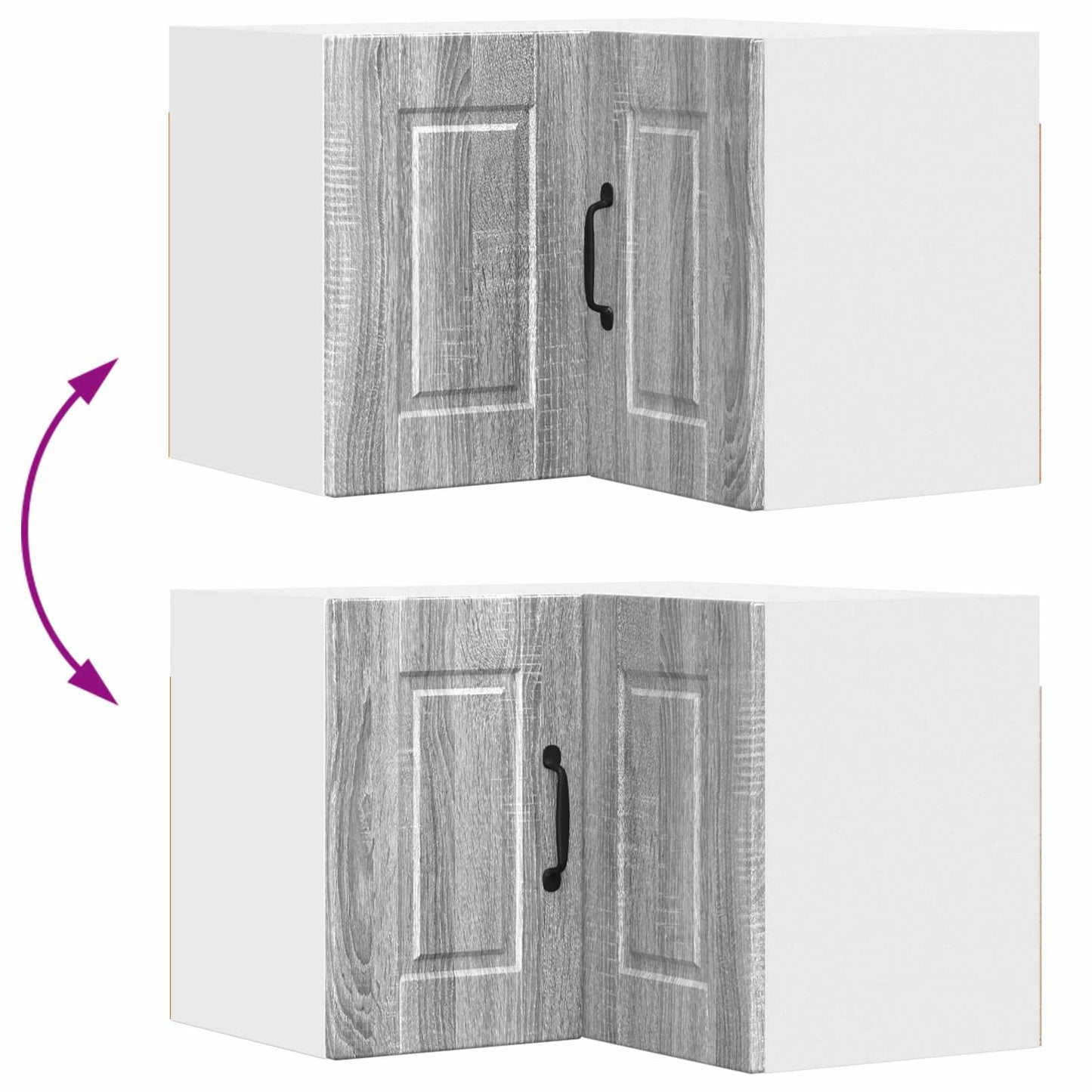 vidaXL Ντουλάπα Κουζίνας με ράφι Γκρίζο Σονομα 57 x 57 x 40 εκ.