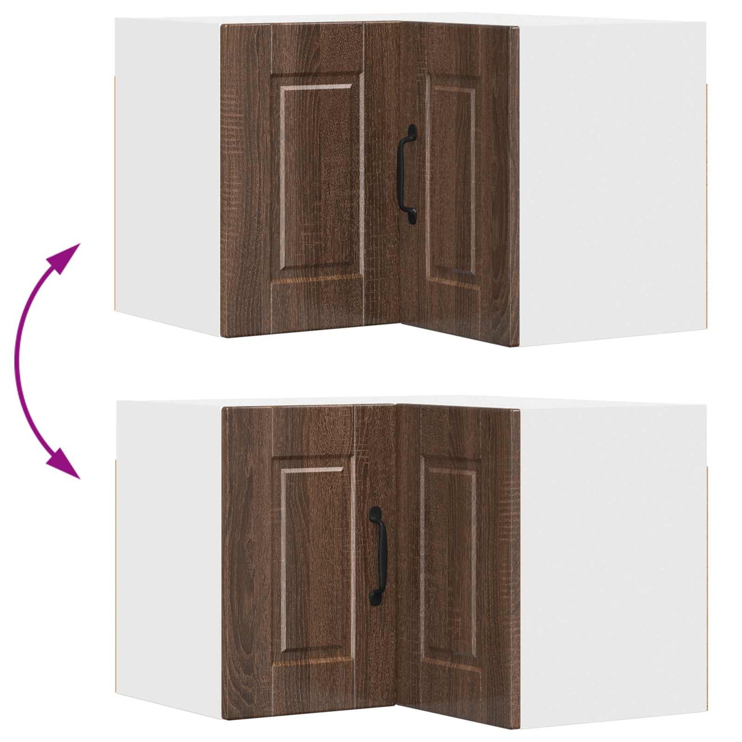 vidaXL Ντουλάπα Κουζίνας Καφέ δρυς 57 x 57 x 40 εκ. Επεξεργασμένο ξύλο