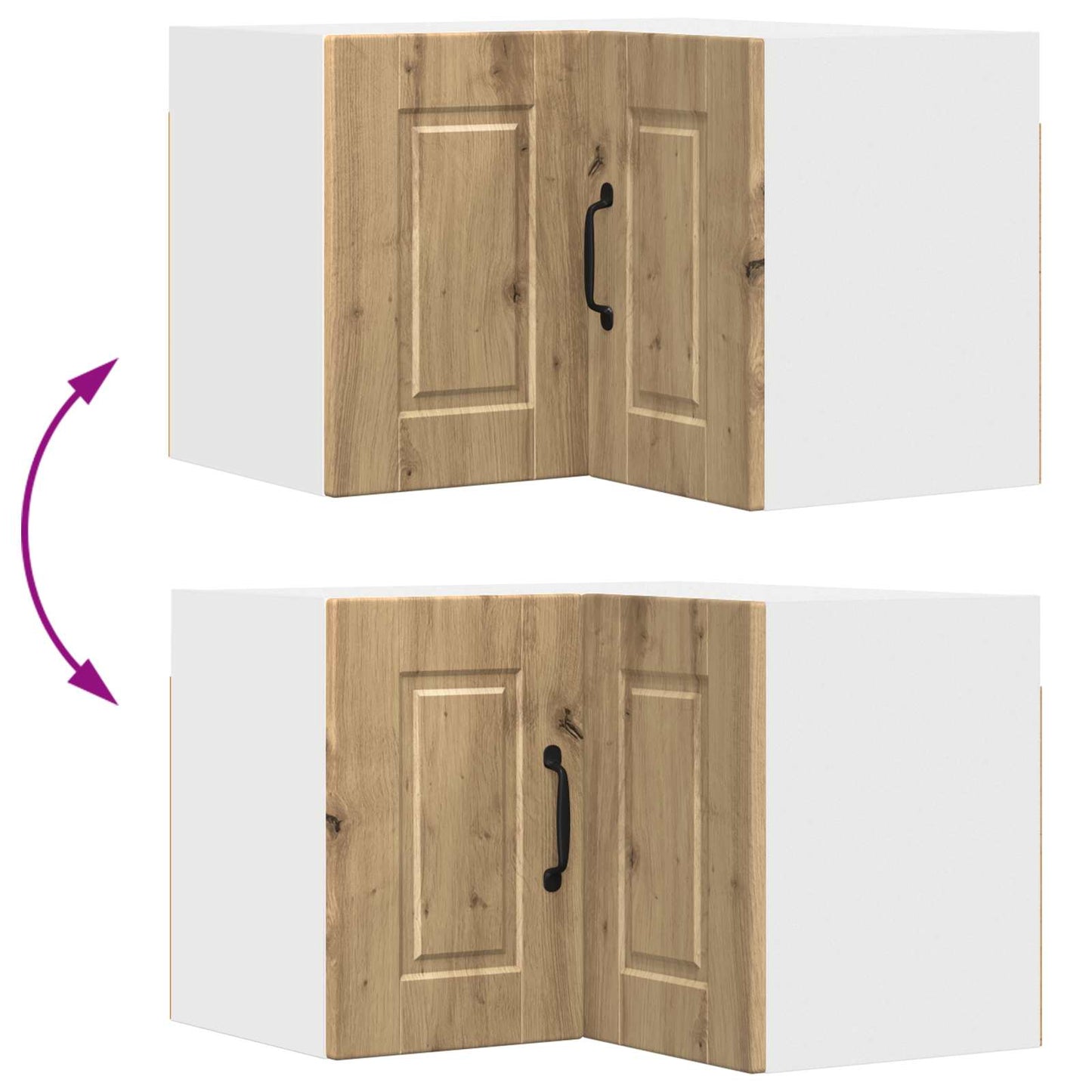 vidaXL Ντουλάπα Κουζίνας με ράφι με πόρτα Artisan Oak 57 x 57 x 40 εκ.