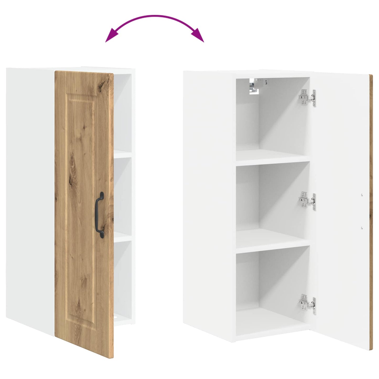 vidaXL Ντουλάπα Τοίχου PORTO Artisan Oak 30 x 31 x 80 εκ.