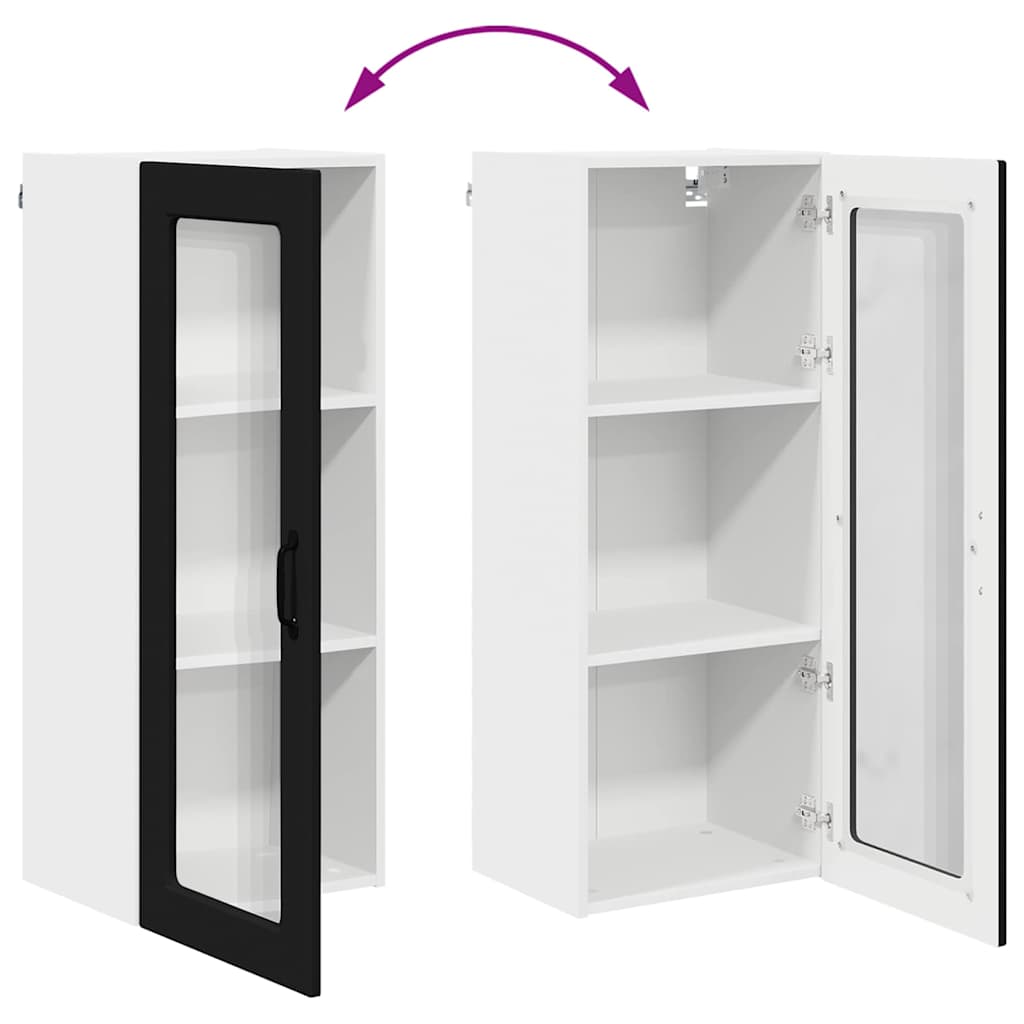 vidaXL Ντουλάπα Κουζίνας Μαύρο 40 x 31 x 100 εκ. Επεξεργασμένο ξύλο