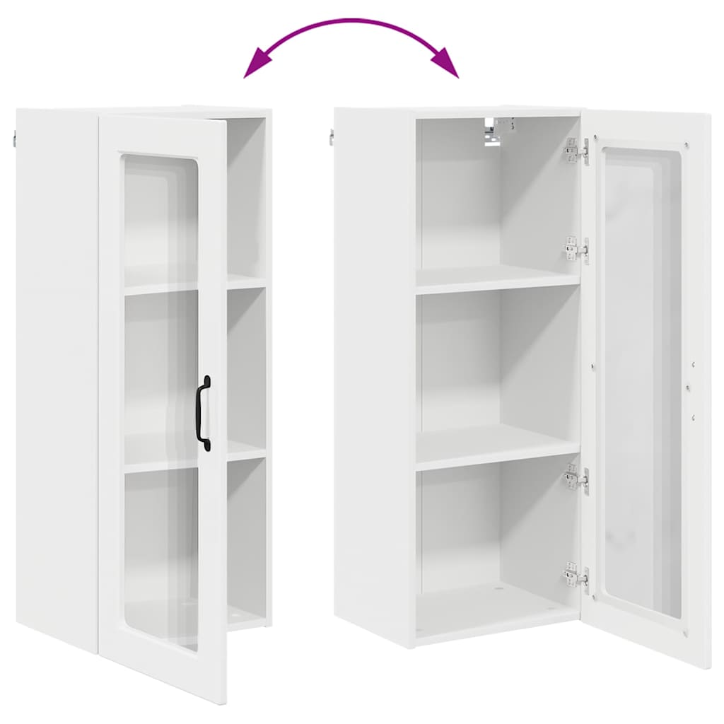 vidaXL Ντουλάπα Κουζίνας Υψηλής γυαλάδας λευκό 40 x 31 x 100 εκ.