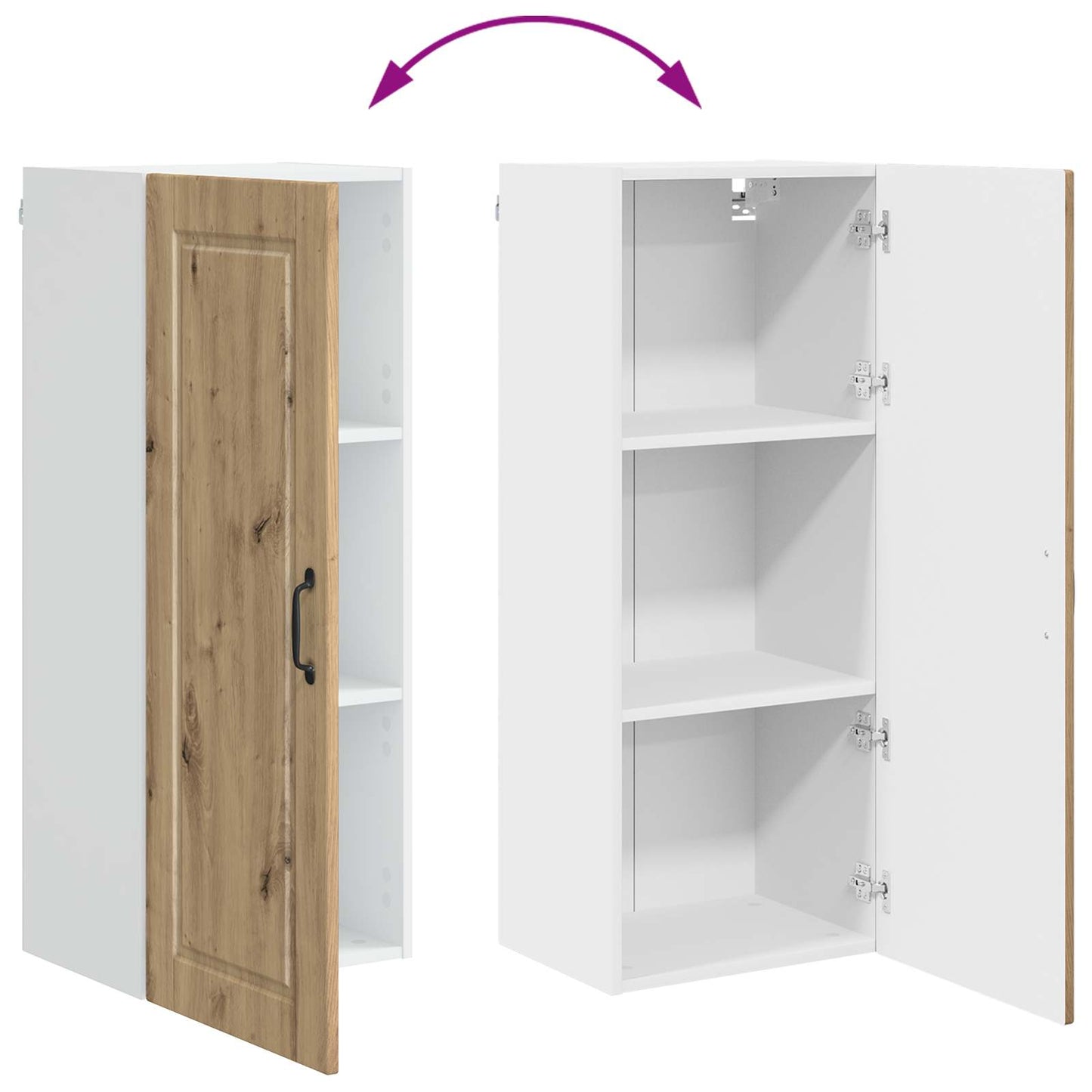 vidaXL Ντουλάπα Κουζίνας με ράφι Artisan Oak 40 x 31 x 100 εκ.