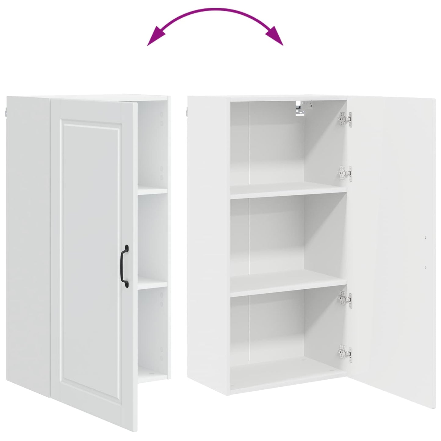 vidaXL Ντουλάπα Κουζίνας Υψηλής γυαλάδας λευκό 50 x 31 x 100 εκ.