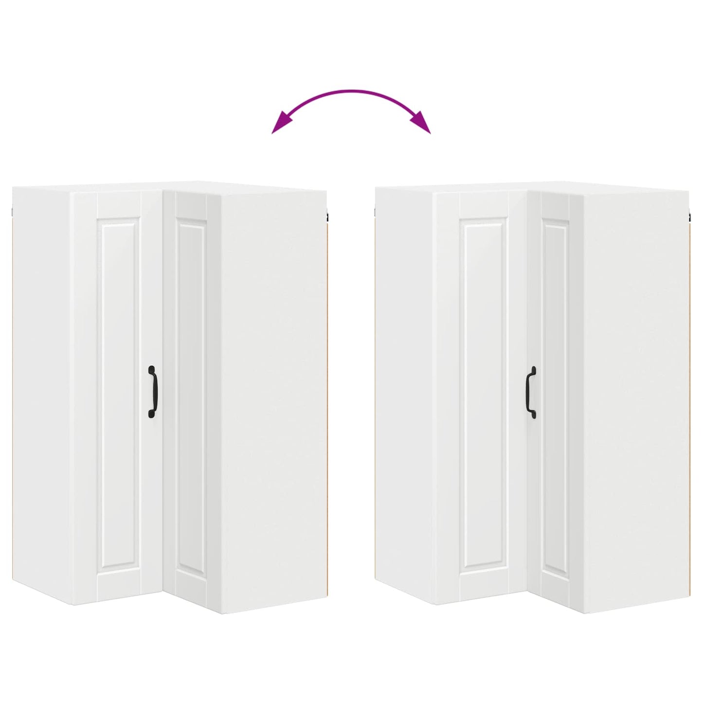 vidaXL Ντουλάπα Κουζίνας Λευκό 57 x 57 x 100 εκ. Επεξεργασμένο ξύλο