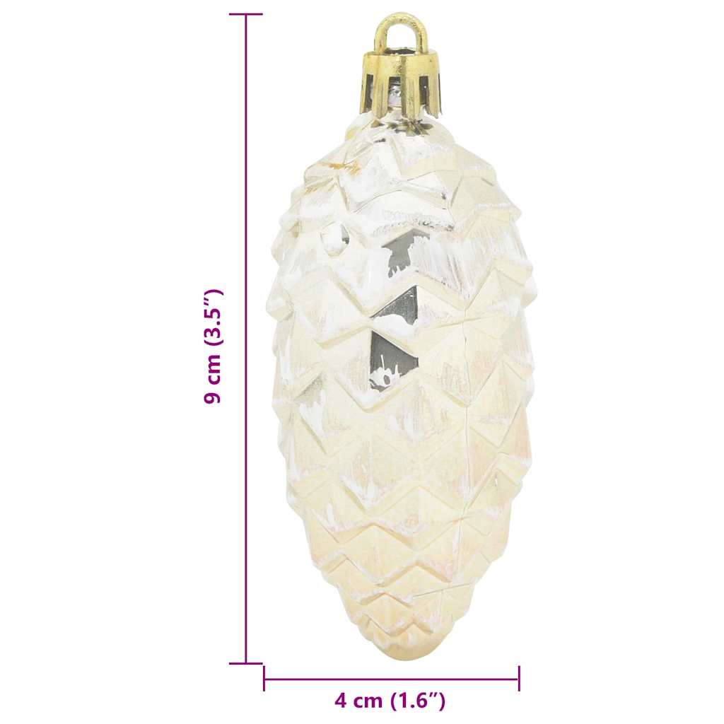 vidaXL Διακόσμηση Χριστουγεννιάτικου Δέντρου 40 pcs Μπρονζέ