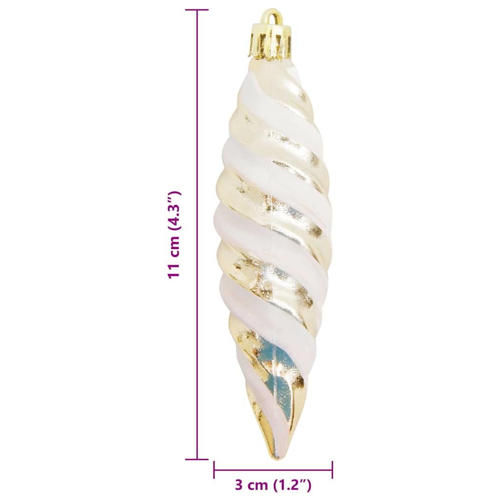 vidaXL Μπαλίτσα Χριστουγεννιάτικης Σπiral 40 pcs Μπρονζέ Πλαστικό