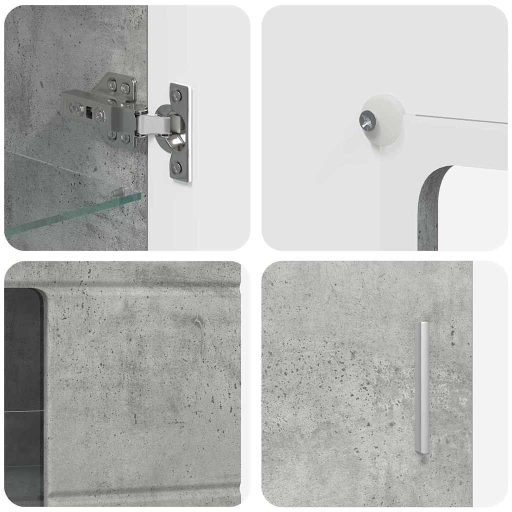 vidaXL Σετ επίπλου τηλεόρασης Σκυρόδεμα Γκρι Επεξεργασμένο ξύλο