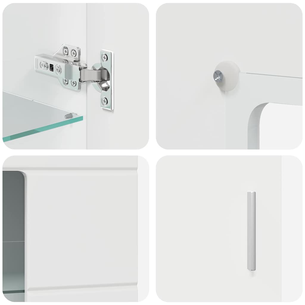 vidaXL Σετ επίπλου τηλεόρασης Υψηλής γυαλάδας λευκό Επεξεργασμένο ξύλο