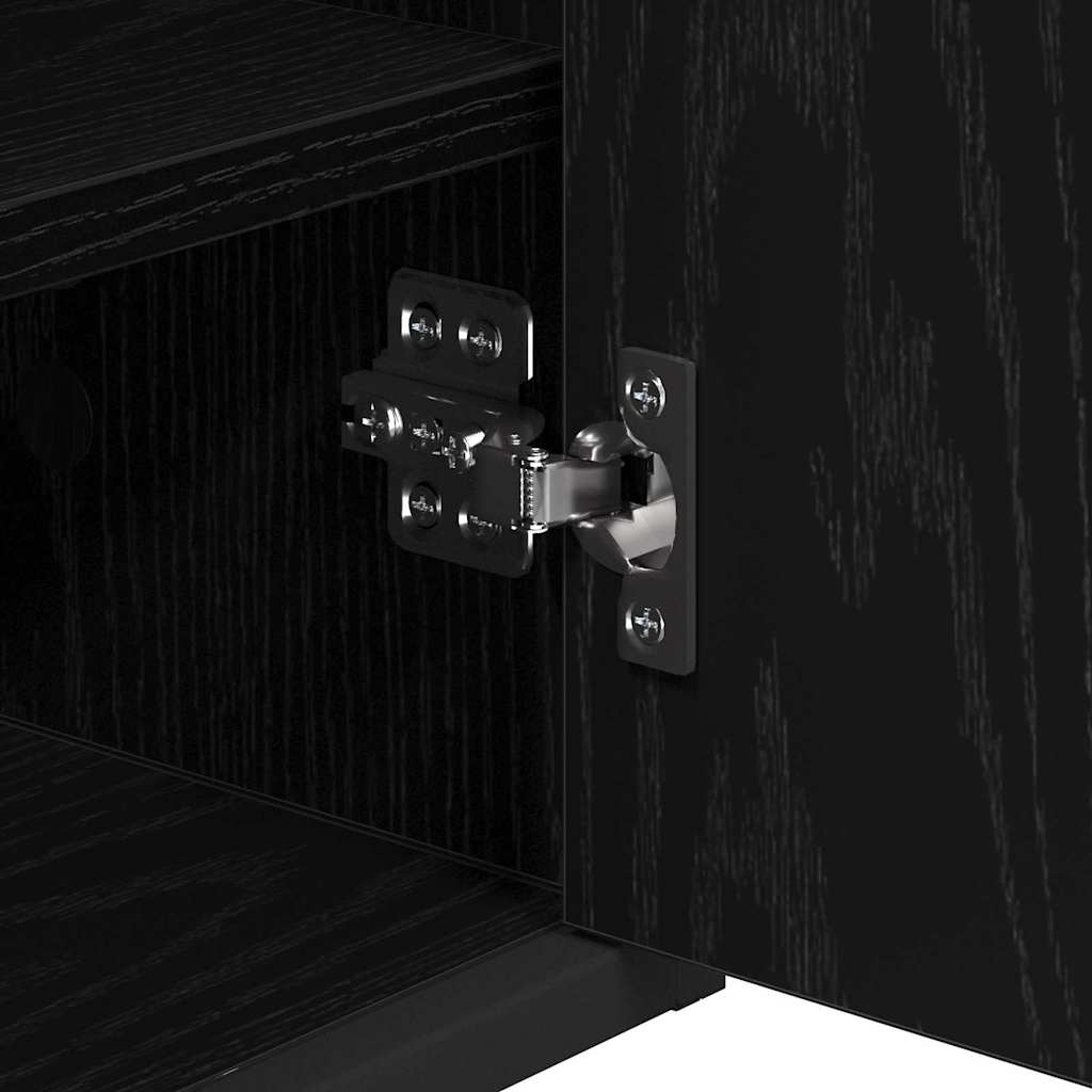 vidaXL Σετ Επίπλων Μπάνιου Επιτοίχιο 3 pcs Μαύρη δρυς 90 x 33 x 60 εκ.