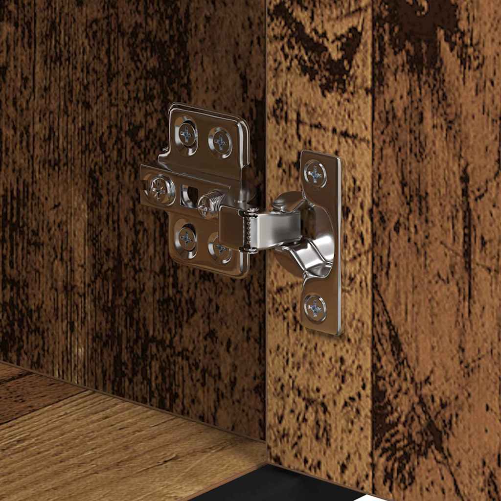 vidaXL Σετ Επίπλων Μπάνιου με ράφι 3 pcs Παλιό Ξύλο Επεξεργασμένο ξύλο