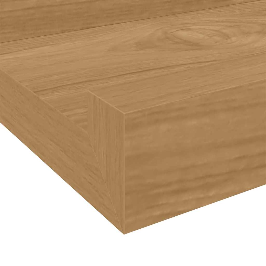 vidaXL Ράφι Τοίχου Επιτοίχιο 2 τμχ. Καφέ 100 x 9 x 3 cm