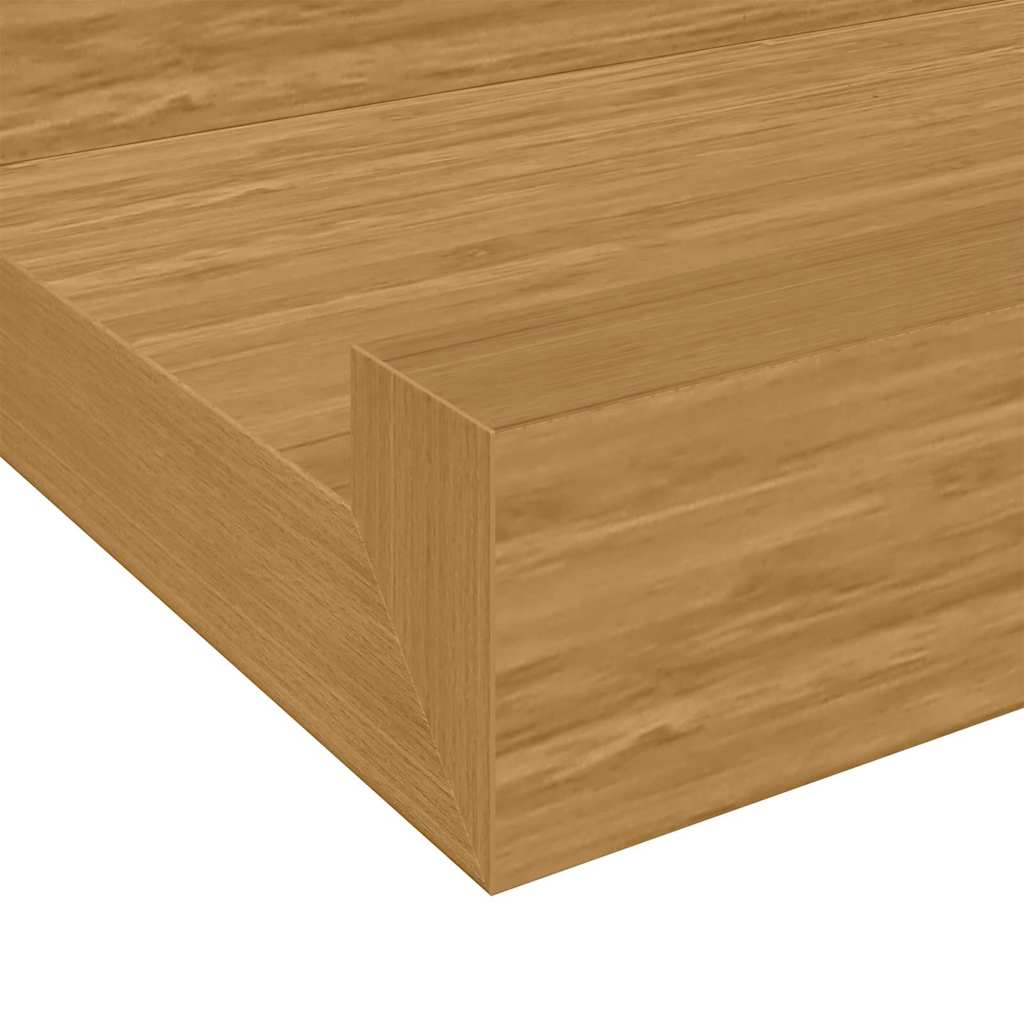 vidaXL Ράφι Τοίχου 4 τμχ. Μπεζ 80 x 9 x 3 cm Επεξεργασμένο Ξύλο