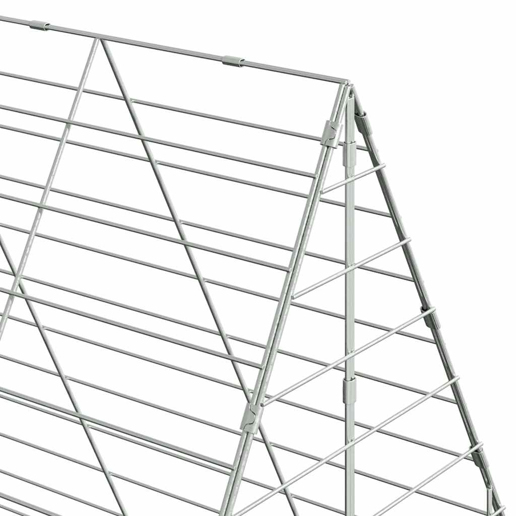 vidaXL Κλουβί Κουνελιού Ασημί 100 x 100 x 210 εκ.