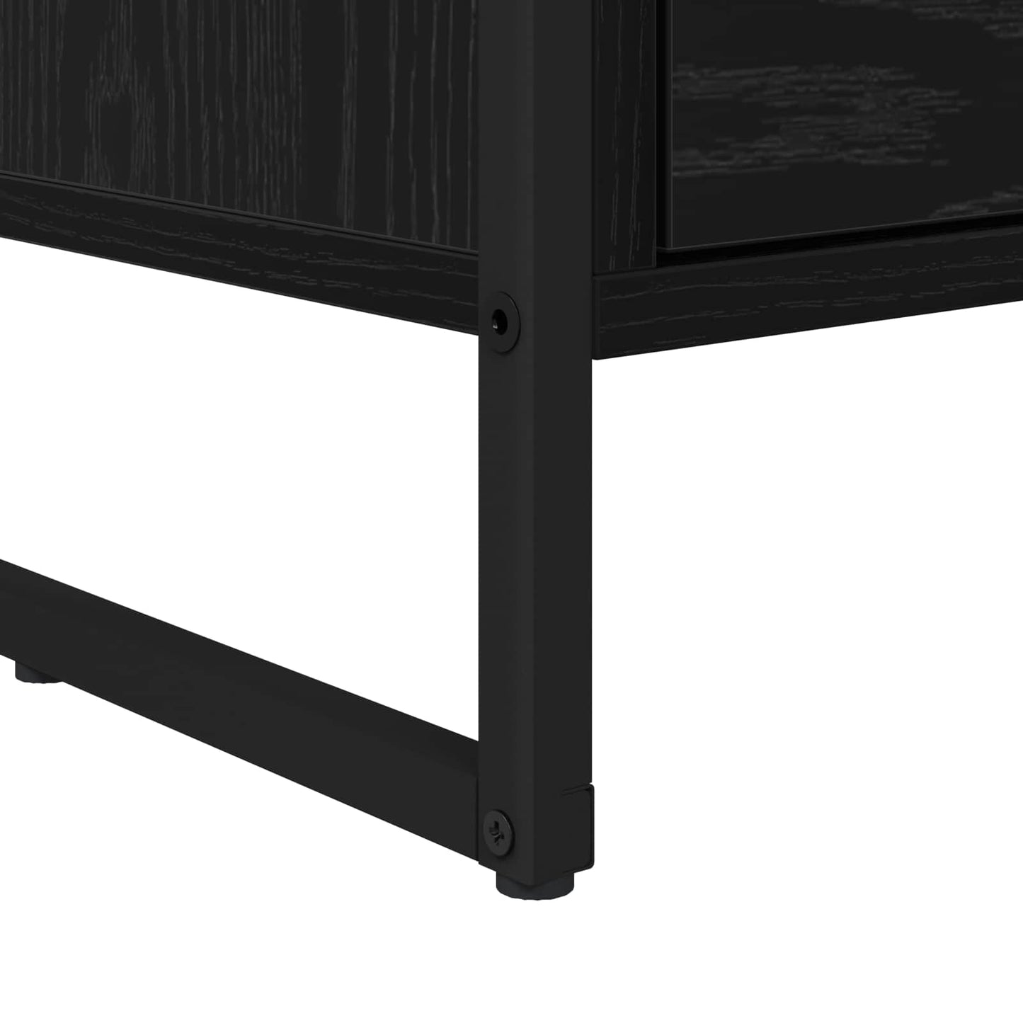 vidaXL Κομοδίνο 2 pcs Μαύρη Οξυά 39,5 x 30 x 50 εκ Επεξεργασμένο ξύλο