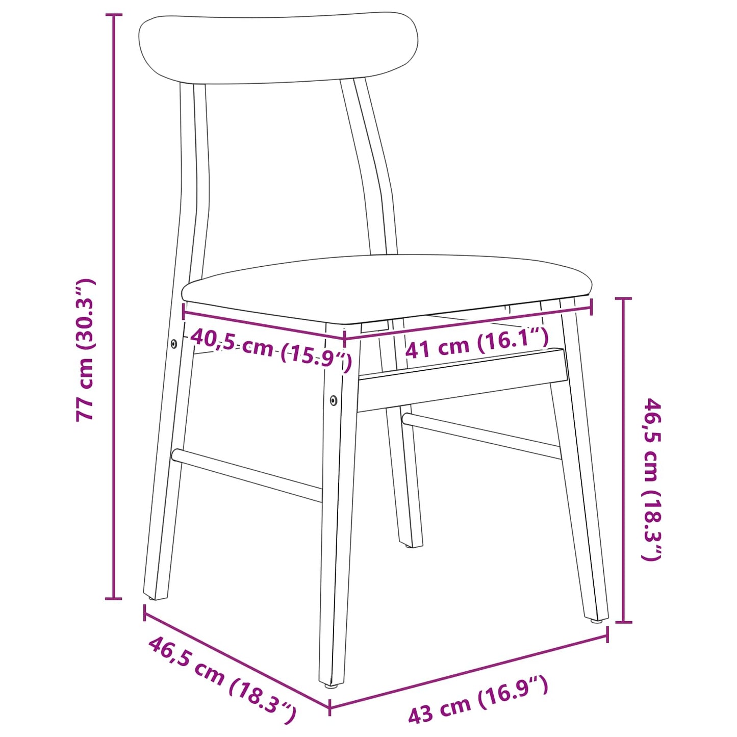 vidaXL Καρέκλα τραπεζαρίας 2 pcs Λευκό και Γκρι Στερεό ξύλο