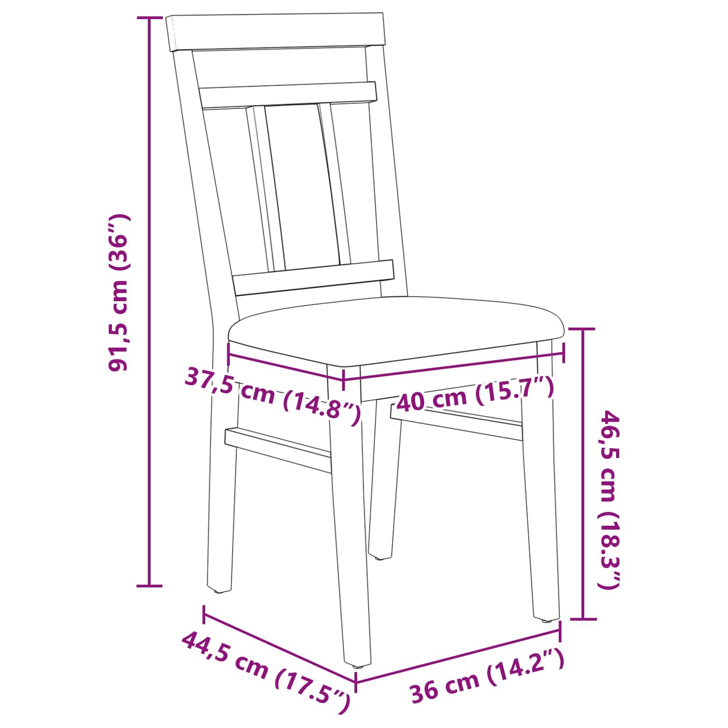 vidaXL Καρέκλα τραπεζαρίας 2 pcs Λευκό και Γκρι Στερεό Ξύλο Ραβέντι