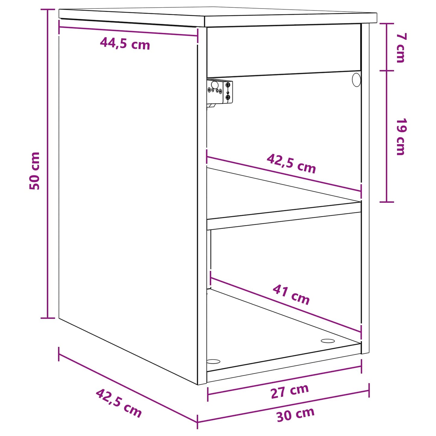 vidaXL Ντουλάπι Μπάνιου Ενδιάμεσο Artisan Δρυς 30 x 44,5 x 50 εκ.