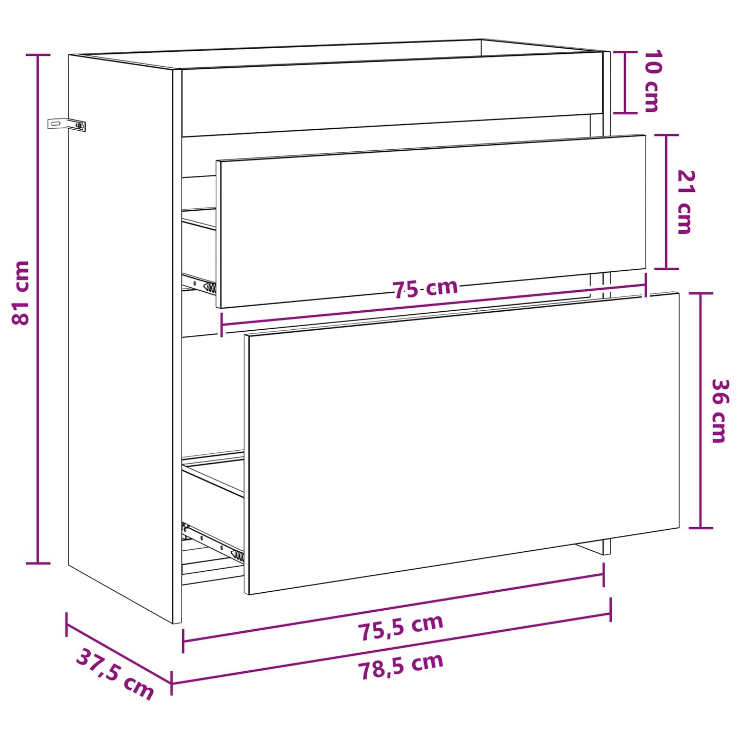 vidaXL Ντουλάπι Κάτω από τον Νιπτήρα Sonoma Δρυς 78,5 x 37,5 x 81 εκ