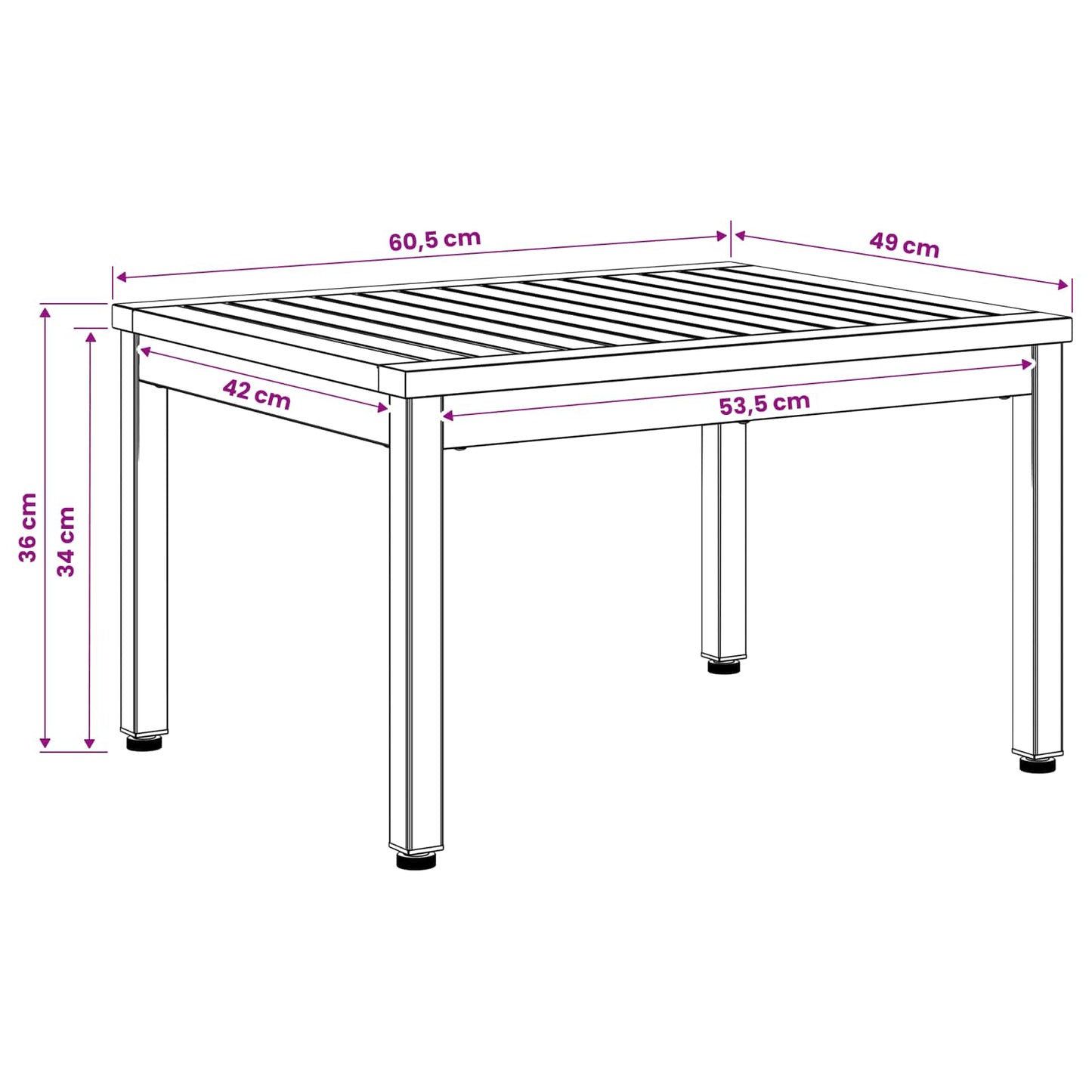 vidaXL Τραπεζάκι σαλονιού Λευκό και Μαύρο 50 x 60,5 x 36 εκ.