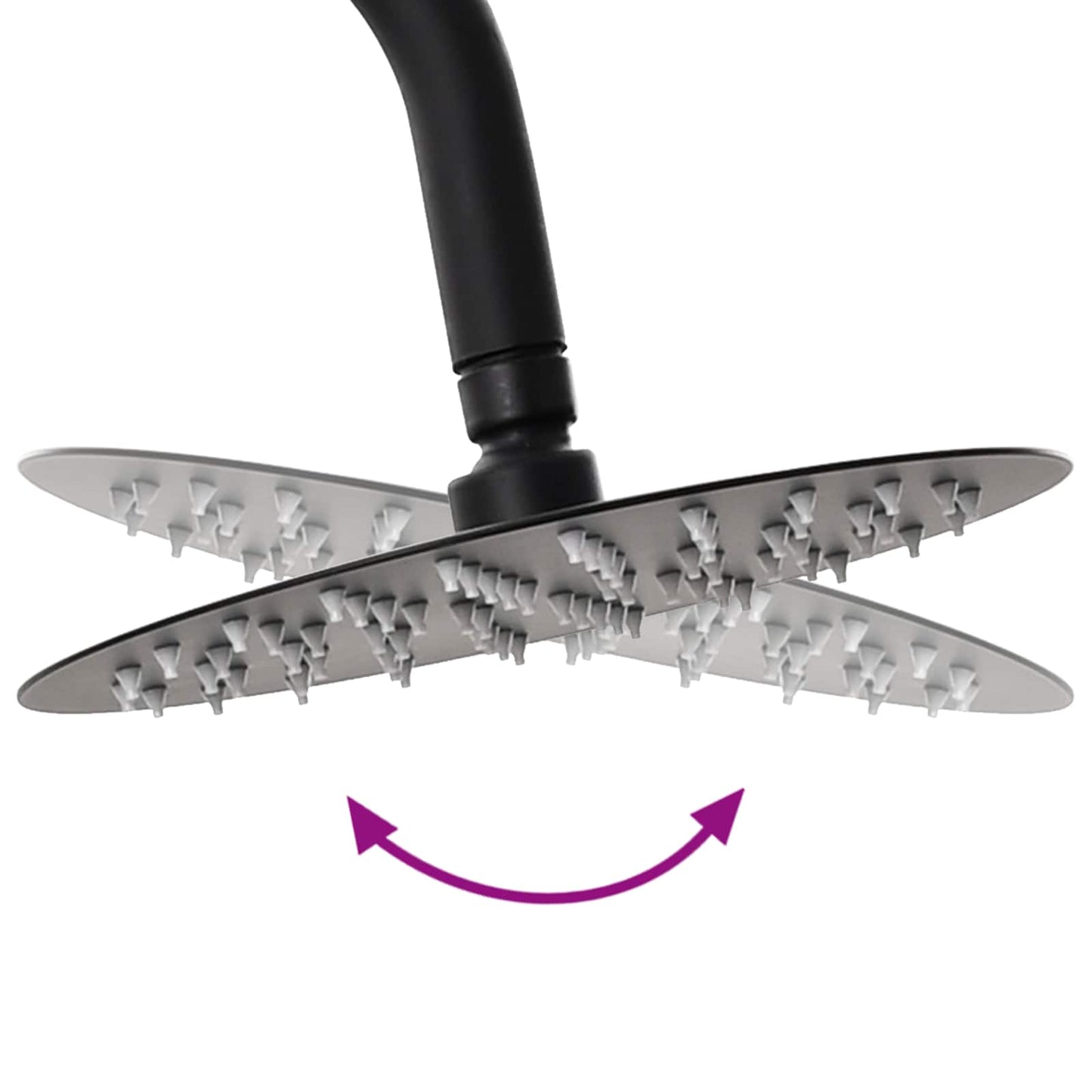 vidaXL Σύστημα Ντους Μαύρο 45 x 20 x 96 εκ. Ορείχαλκος, Sus201 και ABS