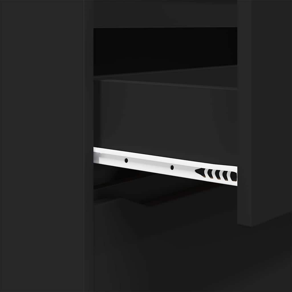 vidaXL Ντουλάπες Αποθήκευσης Μαύρο 80 x 48 x 105 εκ Επεξεργασμένο ξύλο