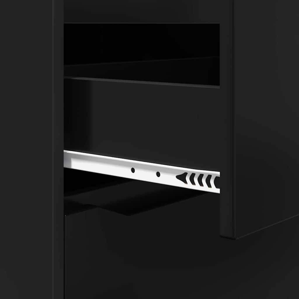 vidaXL Ντουλάπες Αποθήκευσης Μαύρο 60 x 48 x 105 εκ.
