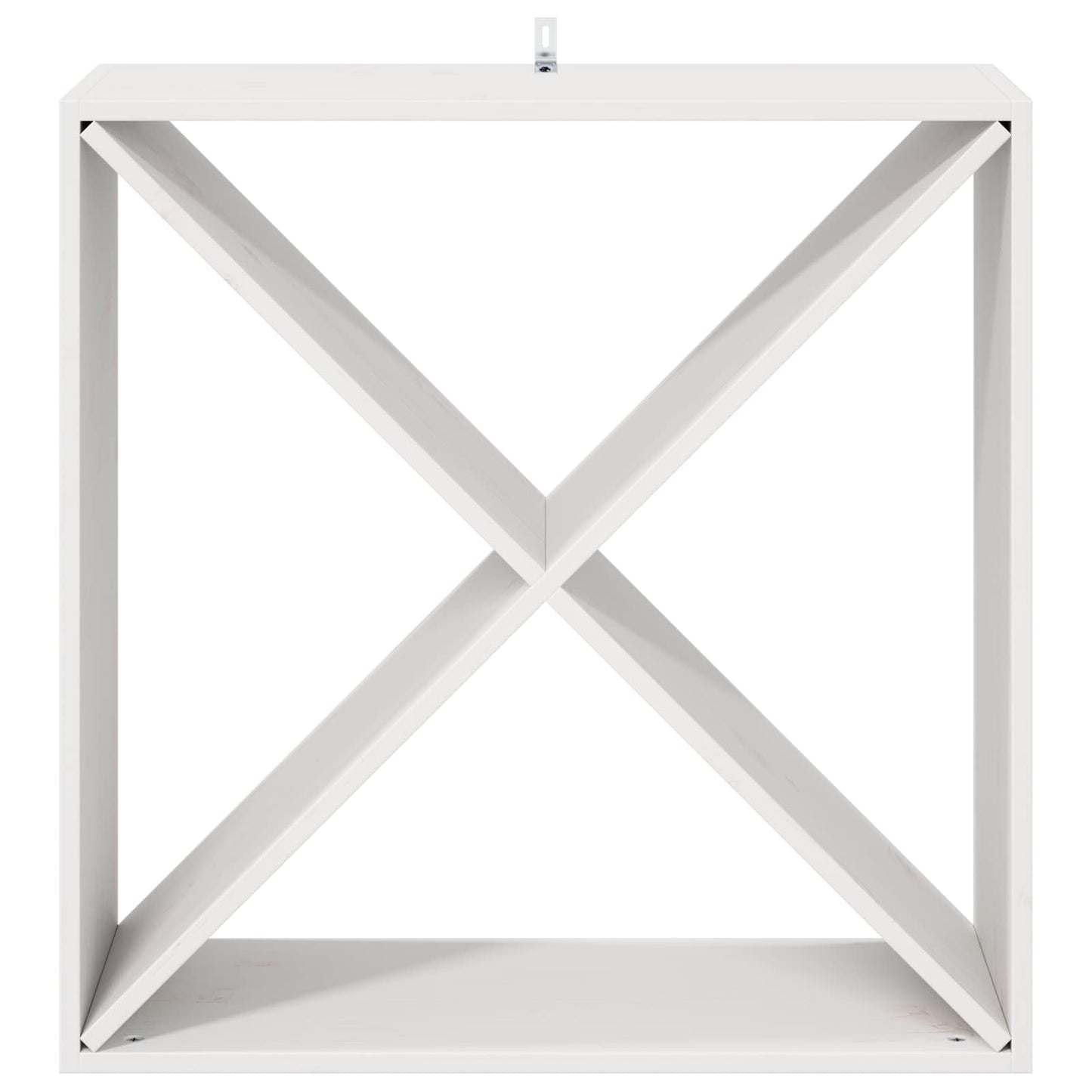 vidaXL Ράφι Κρασιού 2 τεμ. Λευκό 62 x 25 x 62 cm Στερεά ξυλεία πεύκου