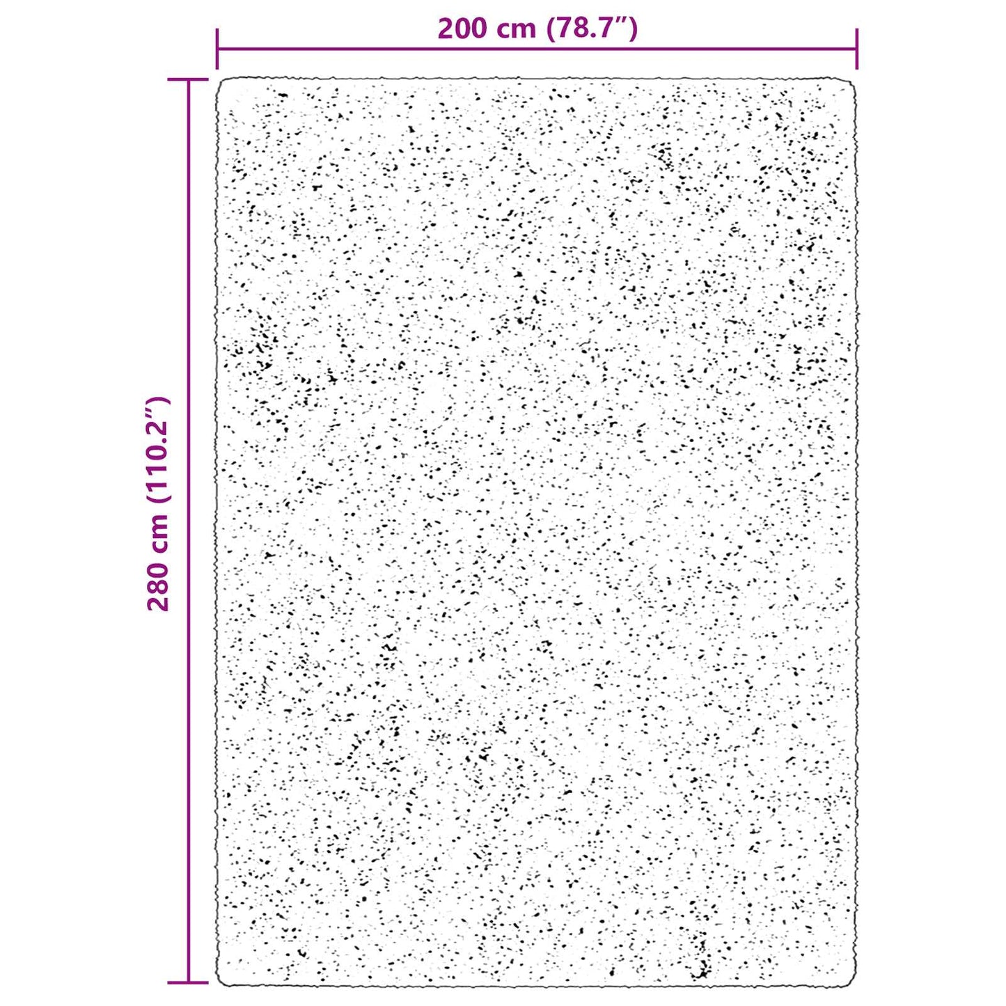 vidaXL Χαλιά χώρου Ορθογώνιος HUARTE Καφέ 280 x 200 εκ Πολυεστέρας