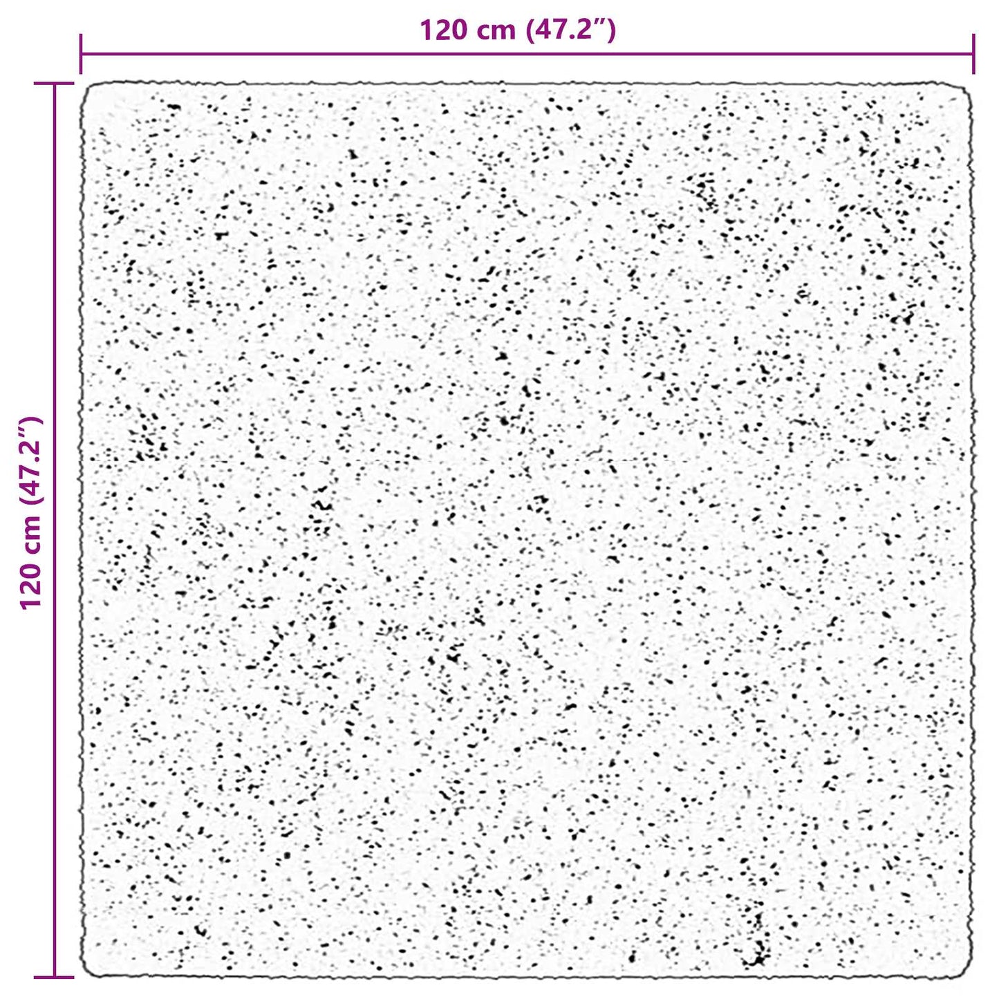 vidaXL Χαλιά χώρου τετράγωνο HUARTE Καφέ 120 x 120 cm Πολυεστέρας