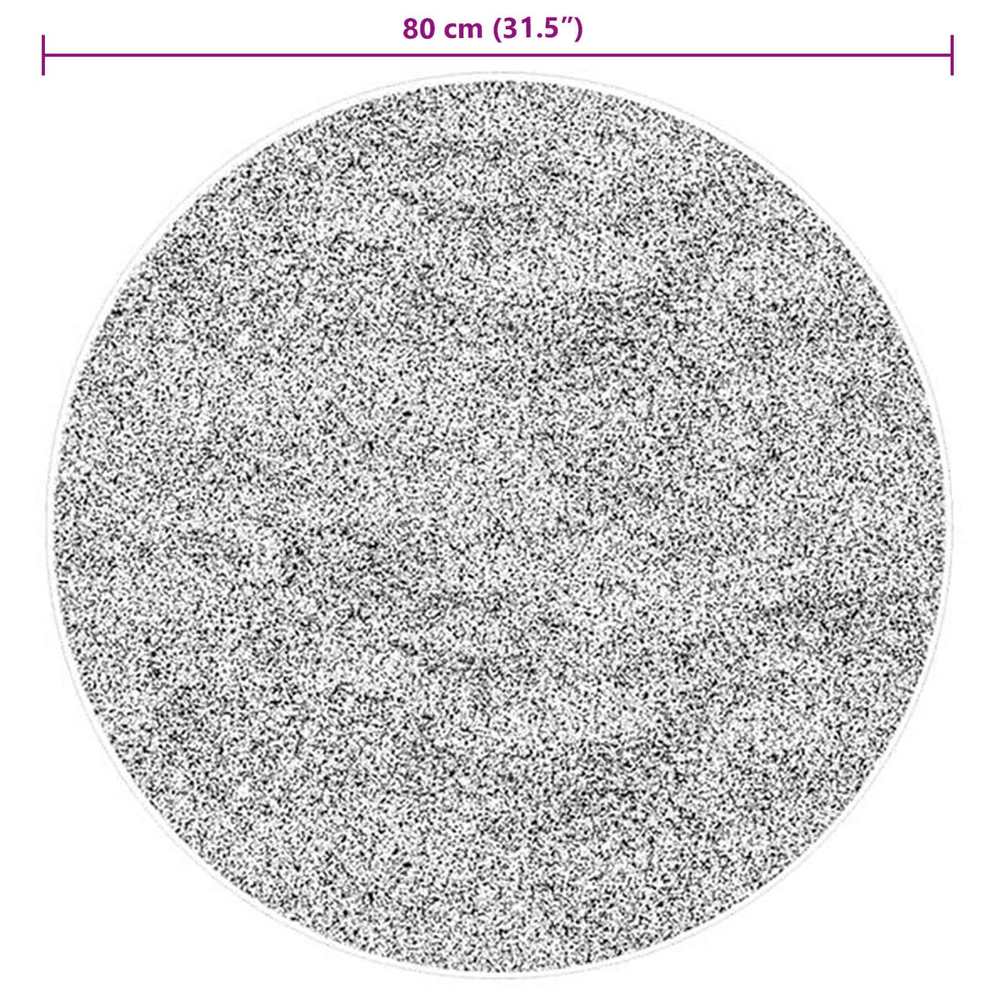 vidaXL Χαλιά χώρου Γύρος HUARTE Καφέ Ø 80 CM