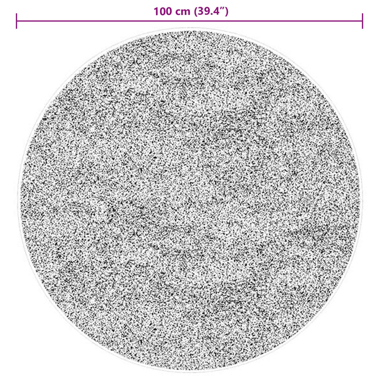 vidaXL Χαλιά χώρου Γύρος HUARTE Καφέ Ø 100 CM Πολυεστέρας