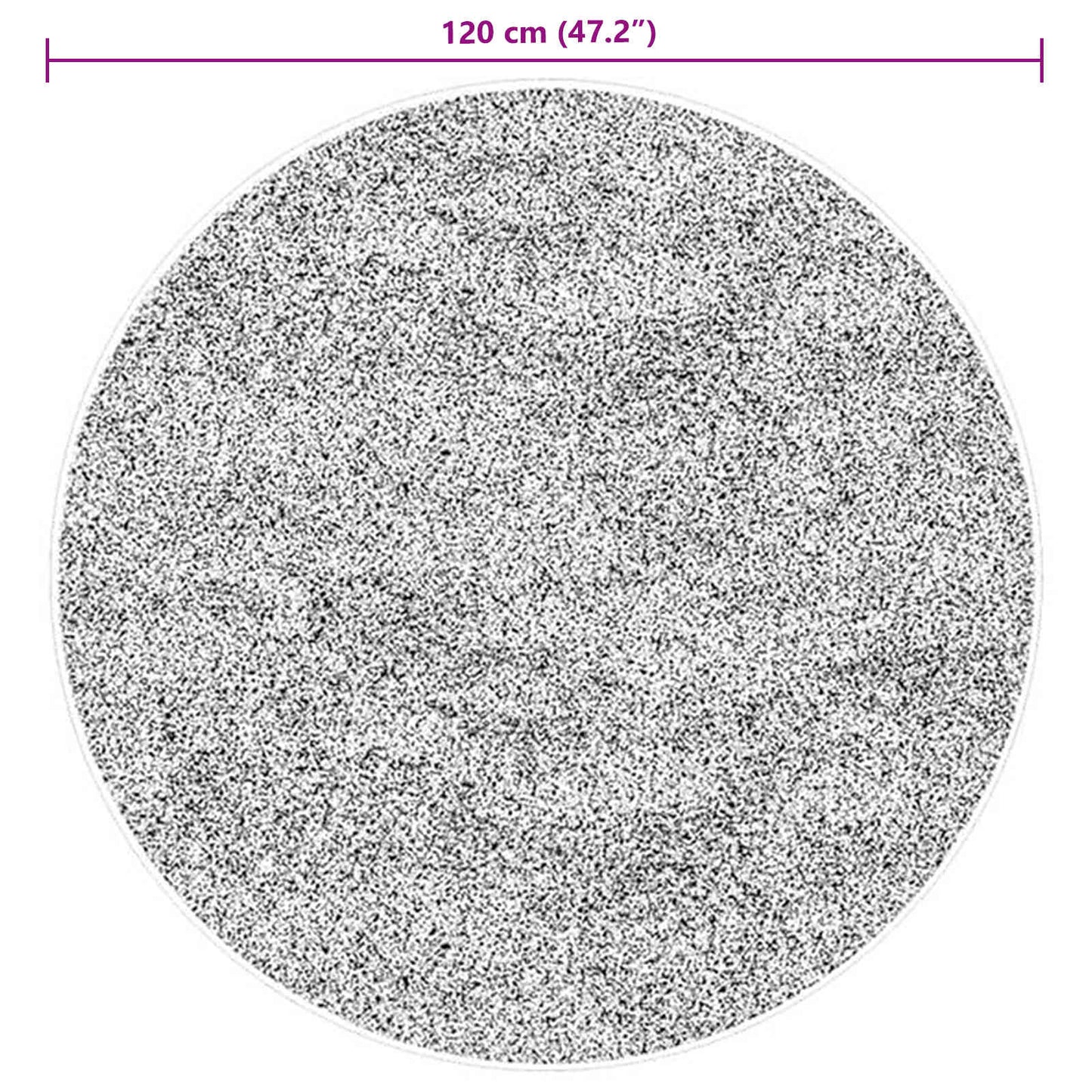 vidaXL Χαλιά χώρου Γύρος HUARTE Καφέ Ø 120 εκ.