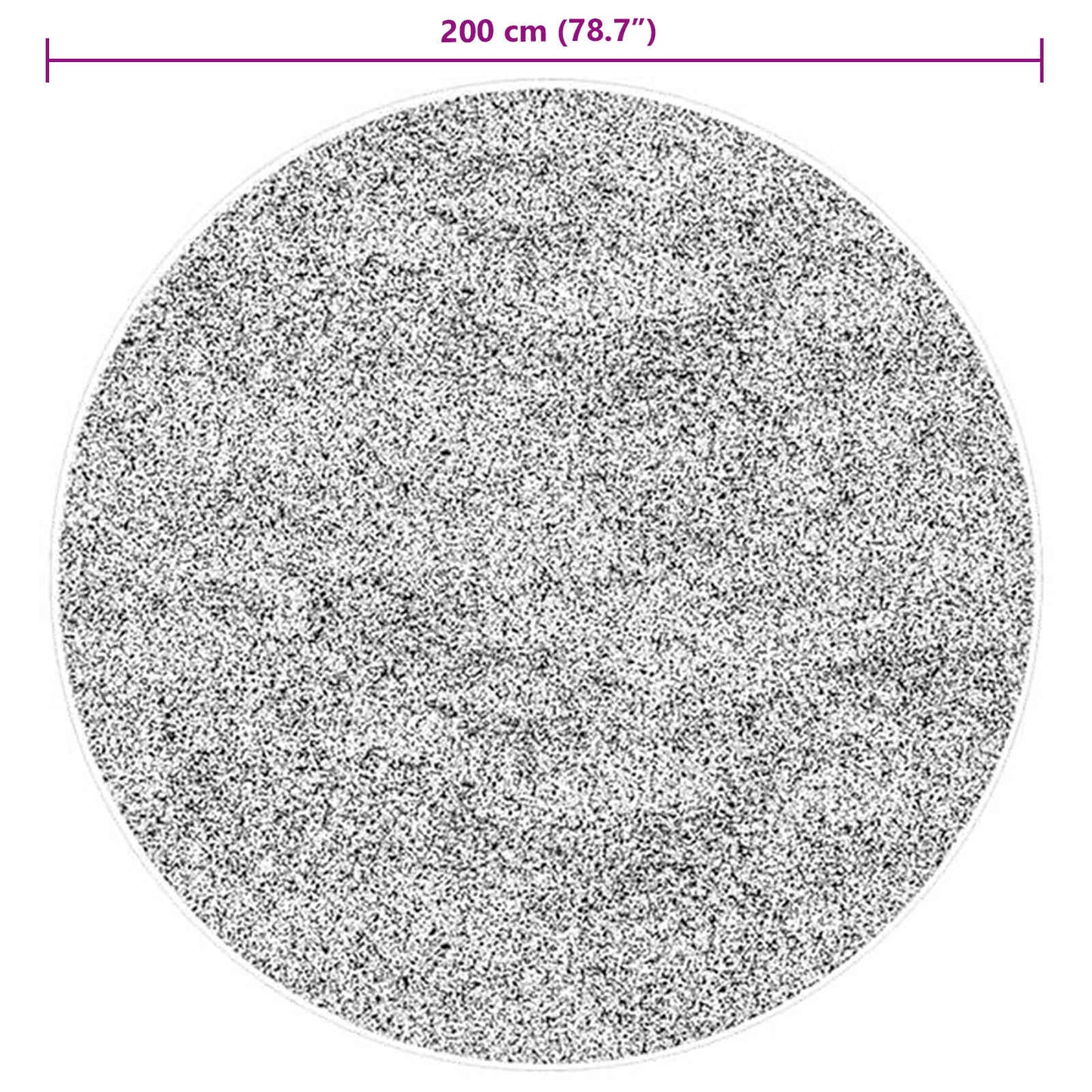 vidaXL Χαλιά χώρου Γύρος HUARTE Καφέ Ø 200 CM