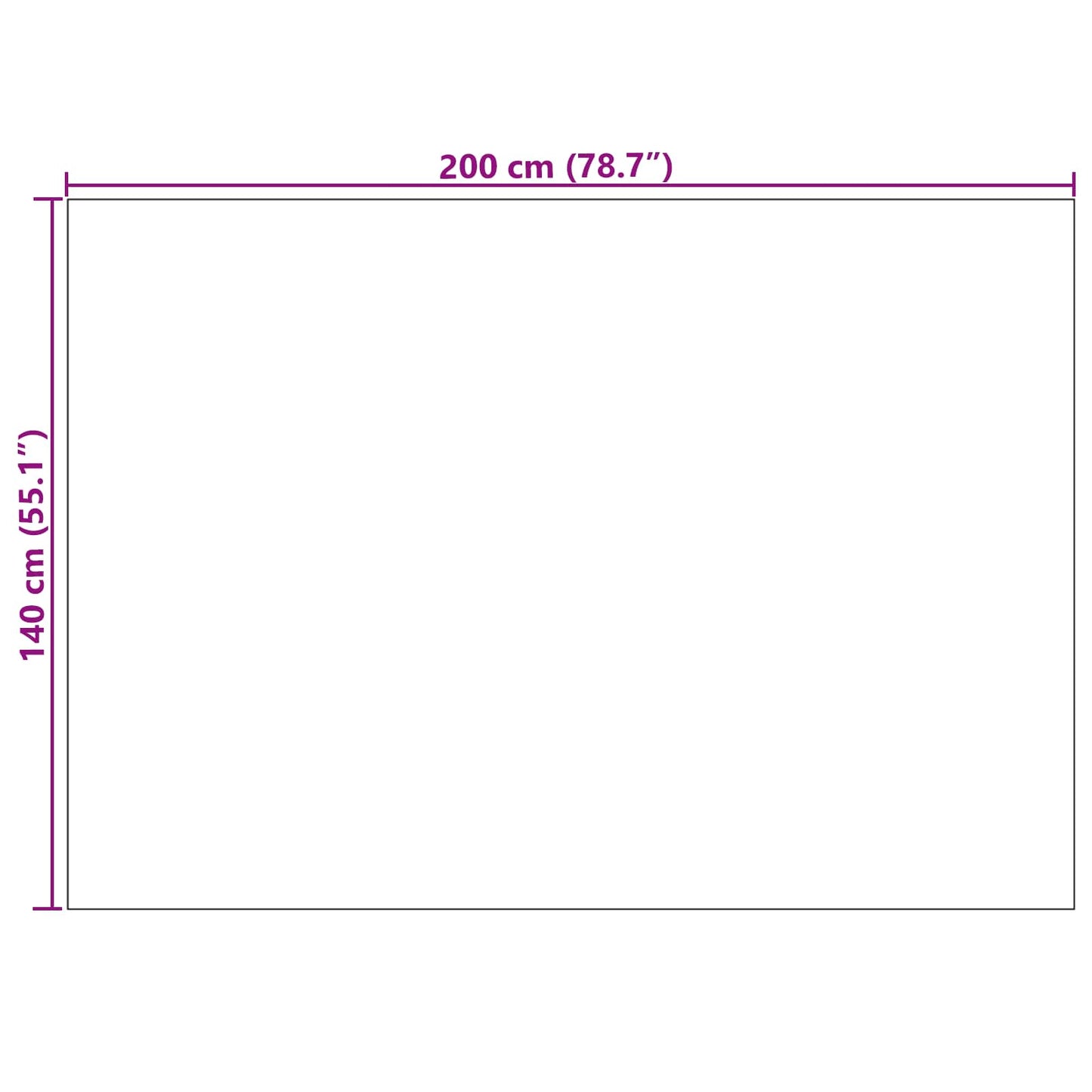 vidaXL Χαλιά χώρου Ορθογώνιος Φυσικό 200 x 140 cm