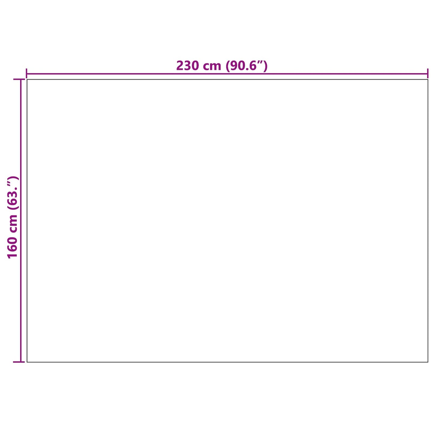 vidaXL Χαλιά χώρου Ορθογώνιος Ανθρακί 230 x 160 εκ