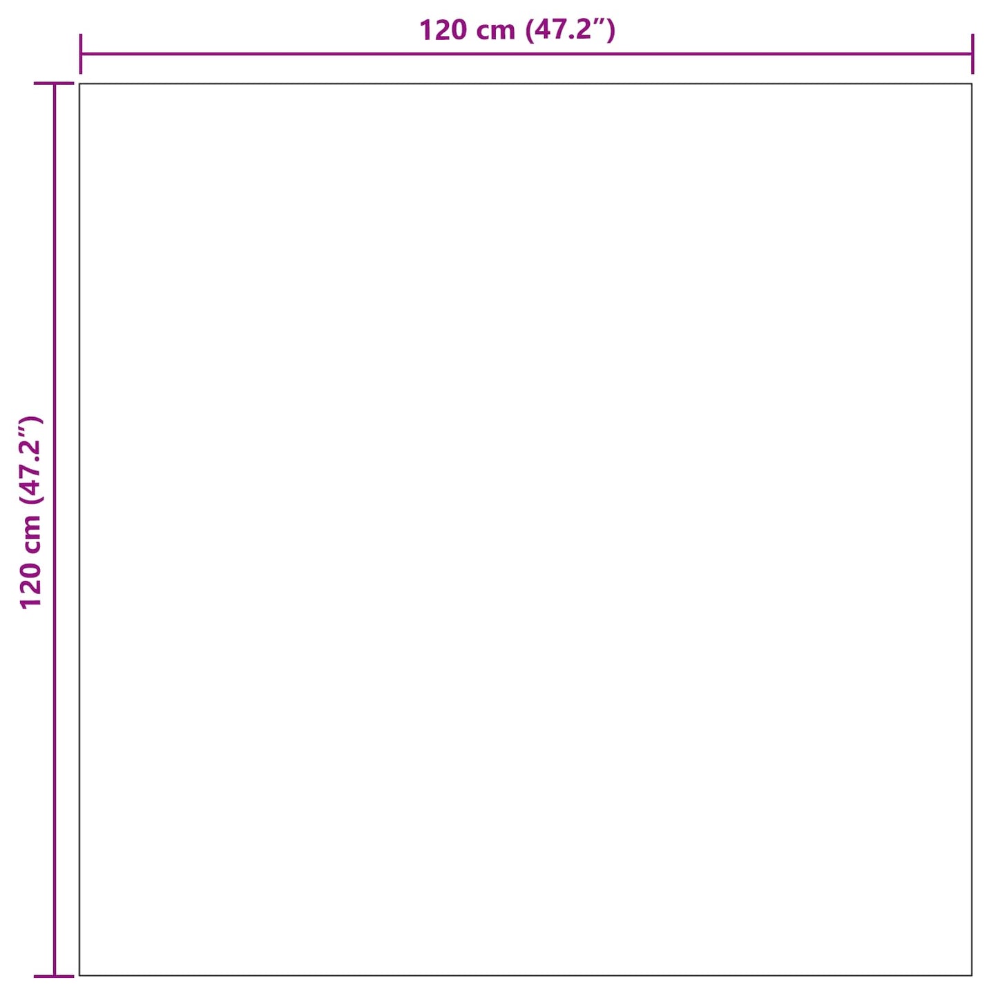 vidaXL Χαλιά χώρου τετράγωνο PALMERAS Μπεζ 120 x 120 cm Πολυεστέρας