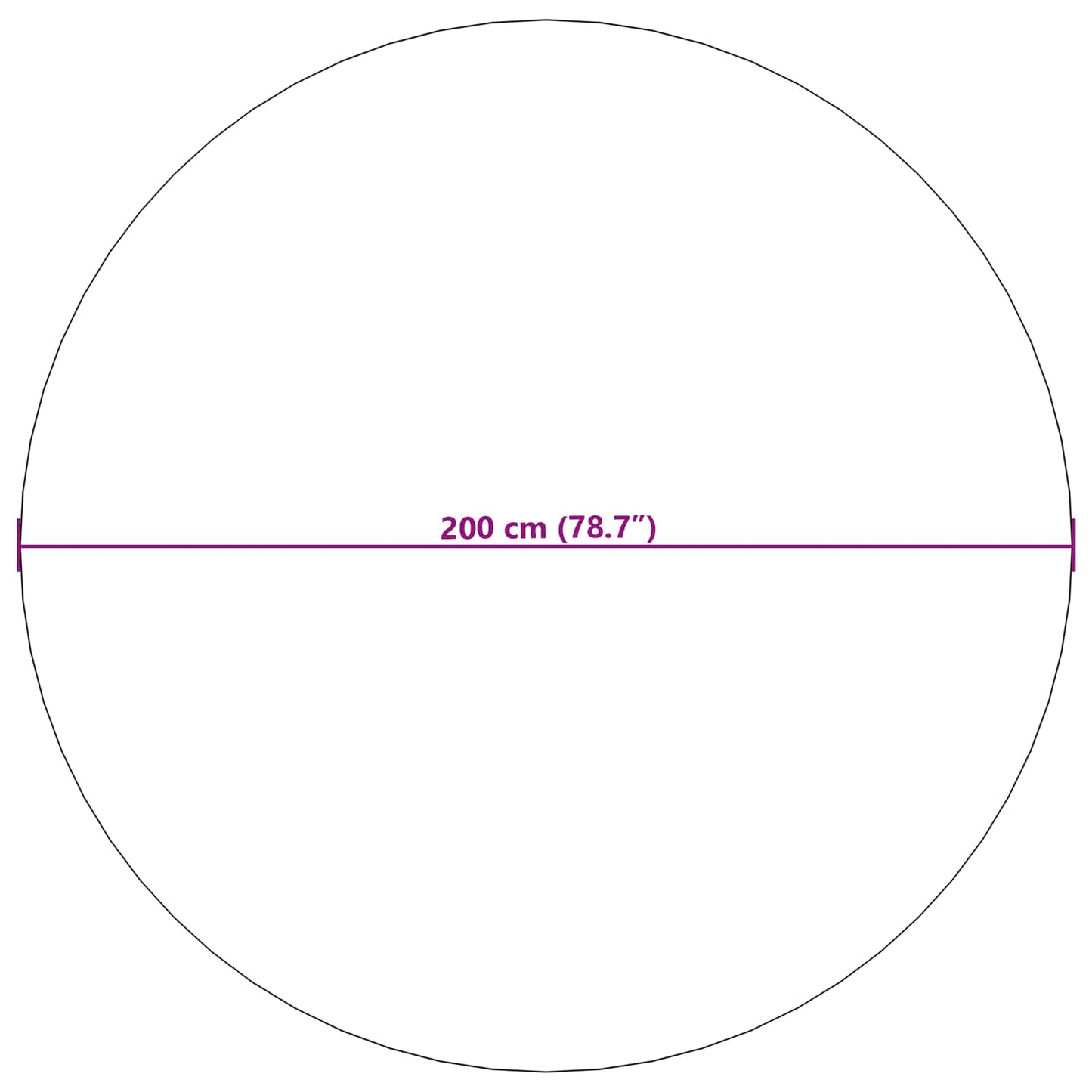 vidaXL Χαλιά χώρου Γύρος Κρέμα και Ταπεί Ø 200 CM