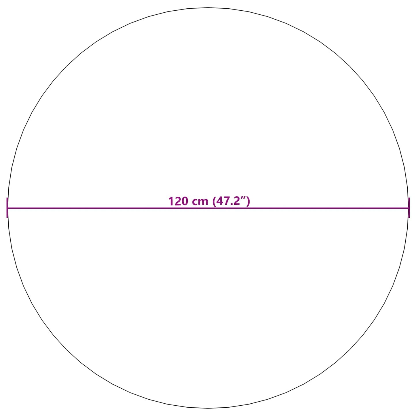 vidaXL Χαλιά χώρου Γύρος Άμμος Ø 120 εκ.