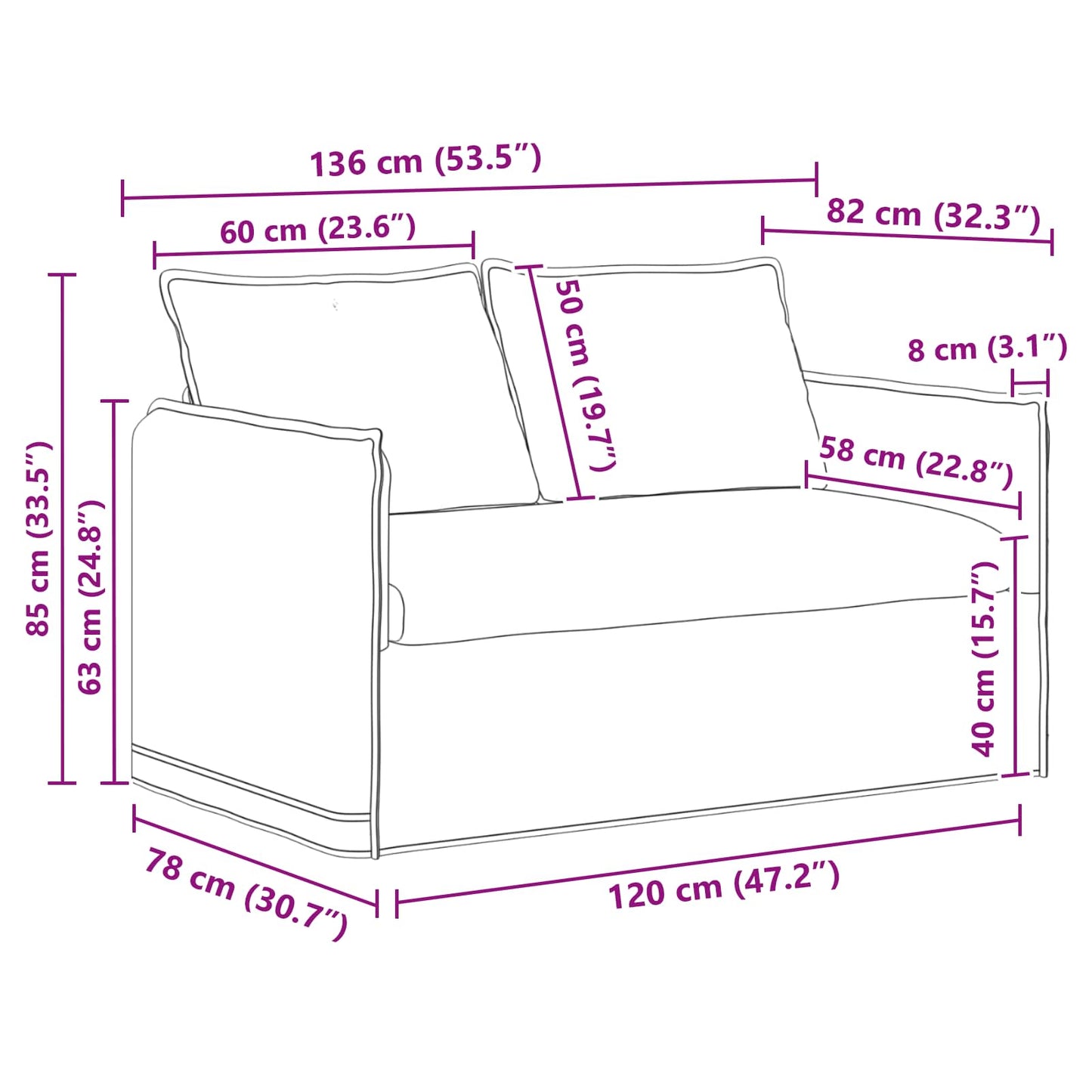 vidaXL Σετ Καναπέ 2 pcs Taupe 136 x 82 x 85 εκ Ύφασμα