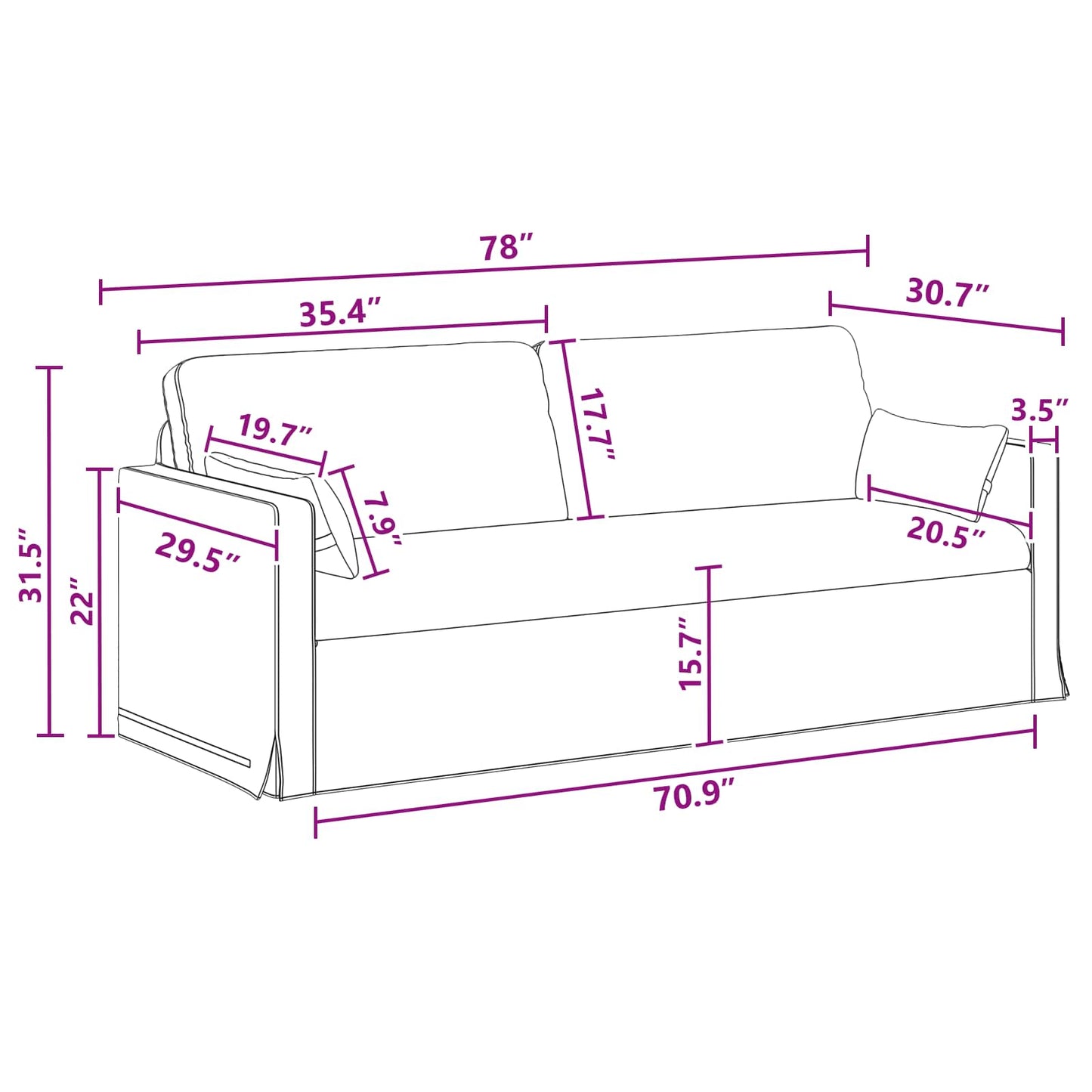 vidaXL Σετ Καναπέ 2 pcs Σκούρο Γκρι 158 x 78 x 80 εκ ύφασμα
